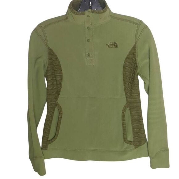 Vintage North Face Quarter Button Fleece Green Women's XS 00s - Picture 1 of 7